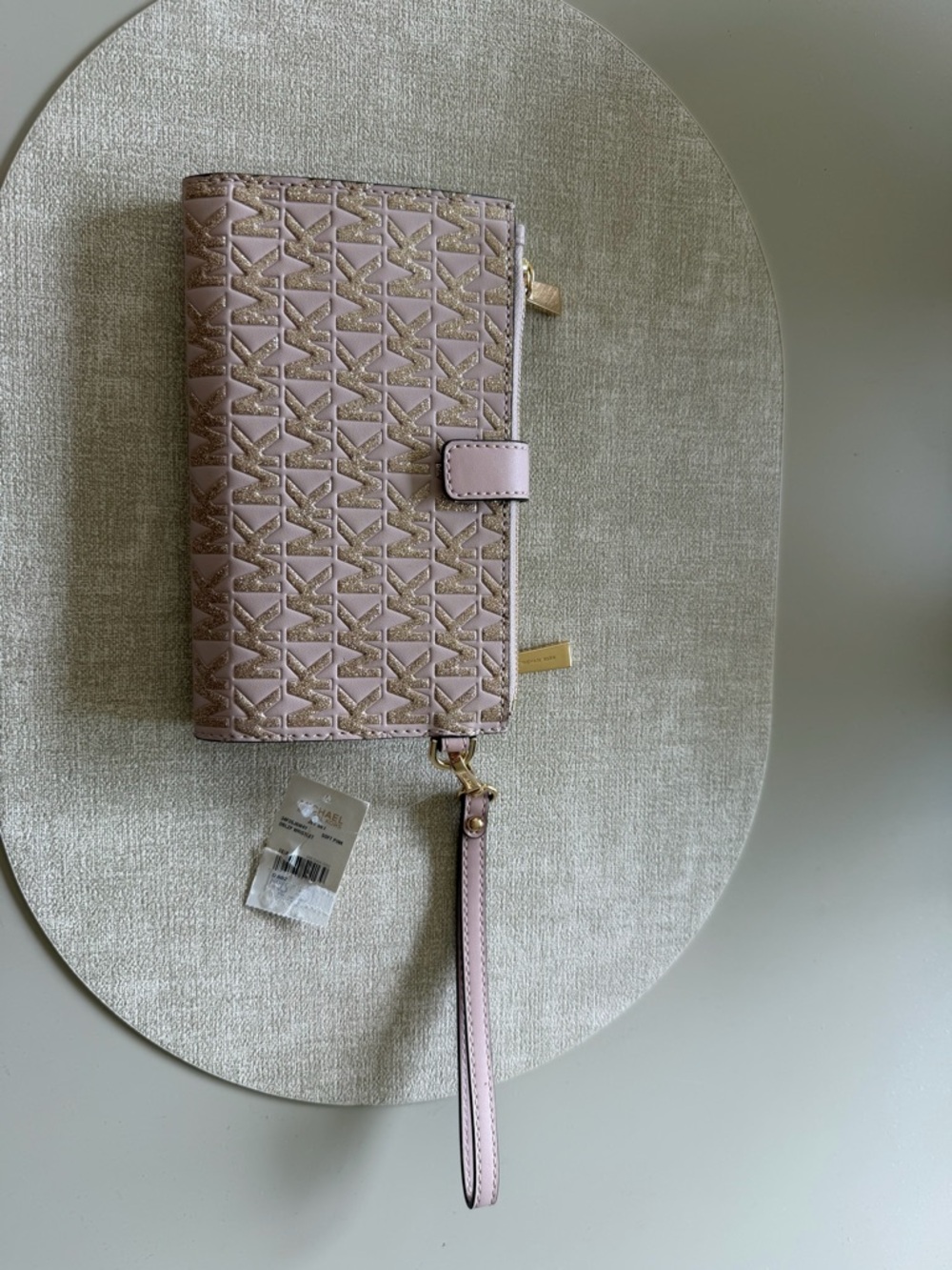 Michael Kors Pink Logo Wristlet Wallet